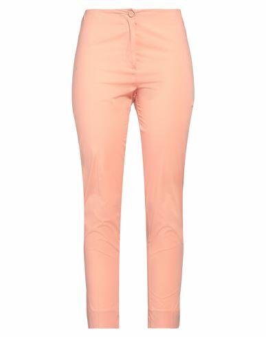 Sfizio Woman Pants Salmon pink Cotton, Elastane Cover