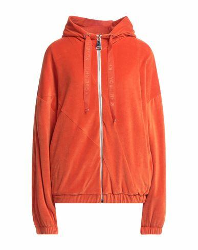 Khrisjoy Woman Sweatshirt Orange Cotton, Polyamide Cover