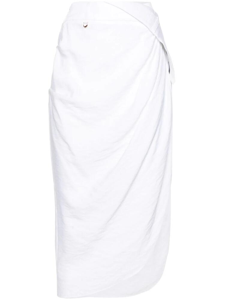 Jacquemus La Jupe asymmetric midi skirt - White Cover