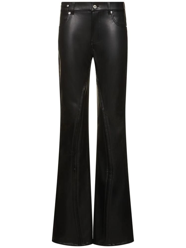 Y/PROJECT Faux Leather Flared Pants W/ Hooks Cover