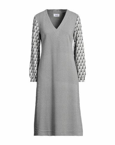 Niū Woman Midi dress Grey Viscose, Polyester, Cotton, Polyamide, Elastane Cover