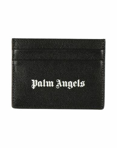 Palm Angels Man Document holder Black Calfskin Cover