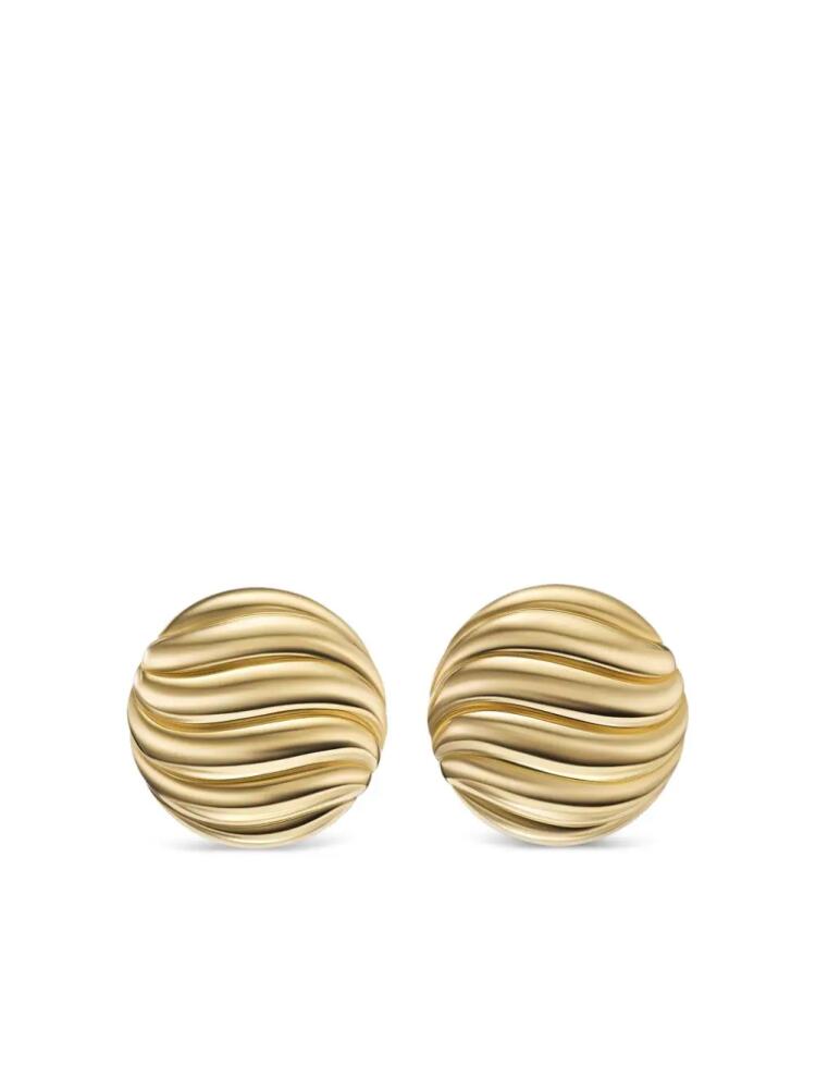 David Yurman 18kt yellow gold Sculpted Cable stud earrings Cover