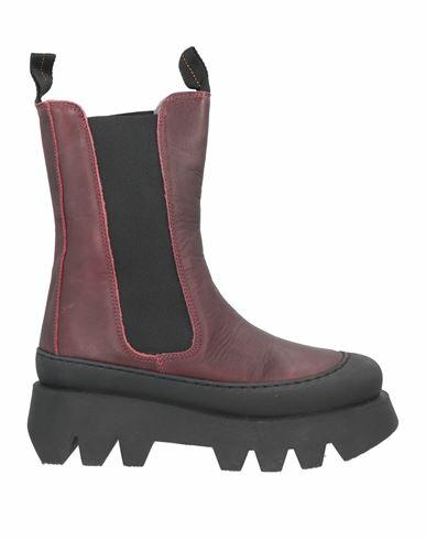 Patrizia Bonfanti Woman Ankle boots Burgundy Soft Leather Cover