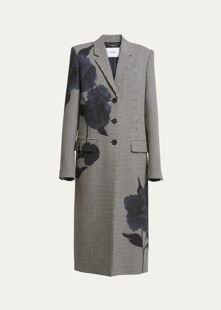 Erdem Long Overprinted Virgin Wool Coat Cover