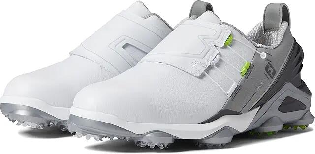 FootJoy Tour Alpha BOA Golf Shoes - Previous Season Style (White/Gray/Charcoal) Men's Shoes Cover