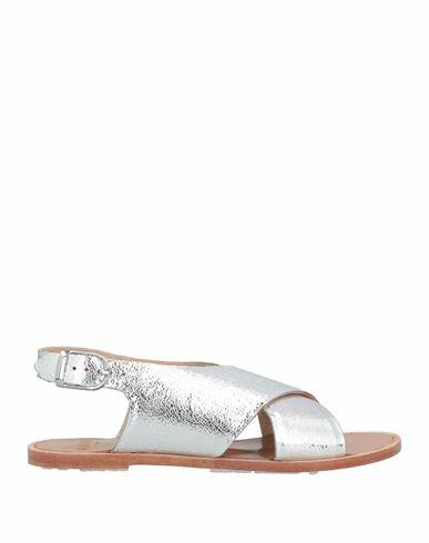 Anaki Woman Sandals Silver Soft Leather Cover