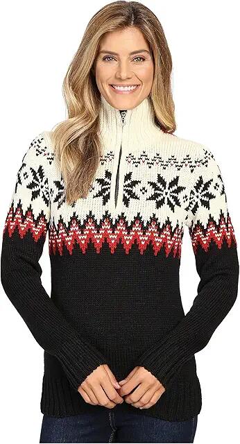 Dale of Norway Myking Sweater (Black/Raspberry) Women's Sweater Cover