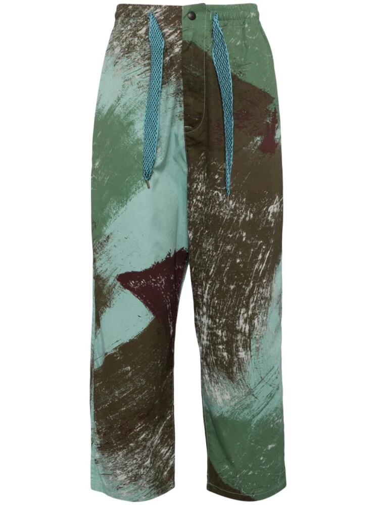 KAPITAL Combed Burberry Easy trousers - Green Cover