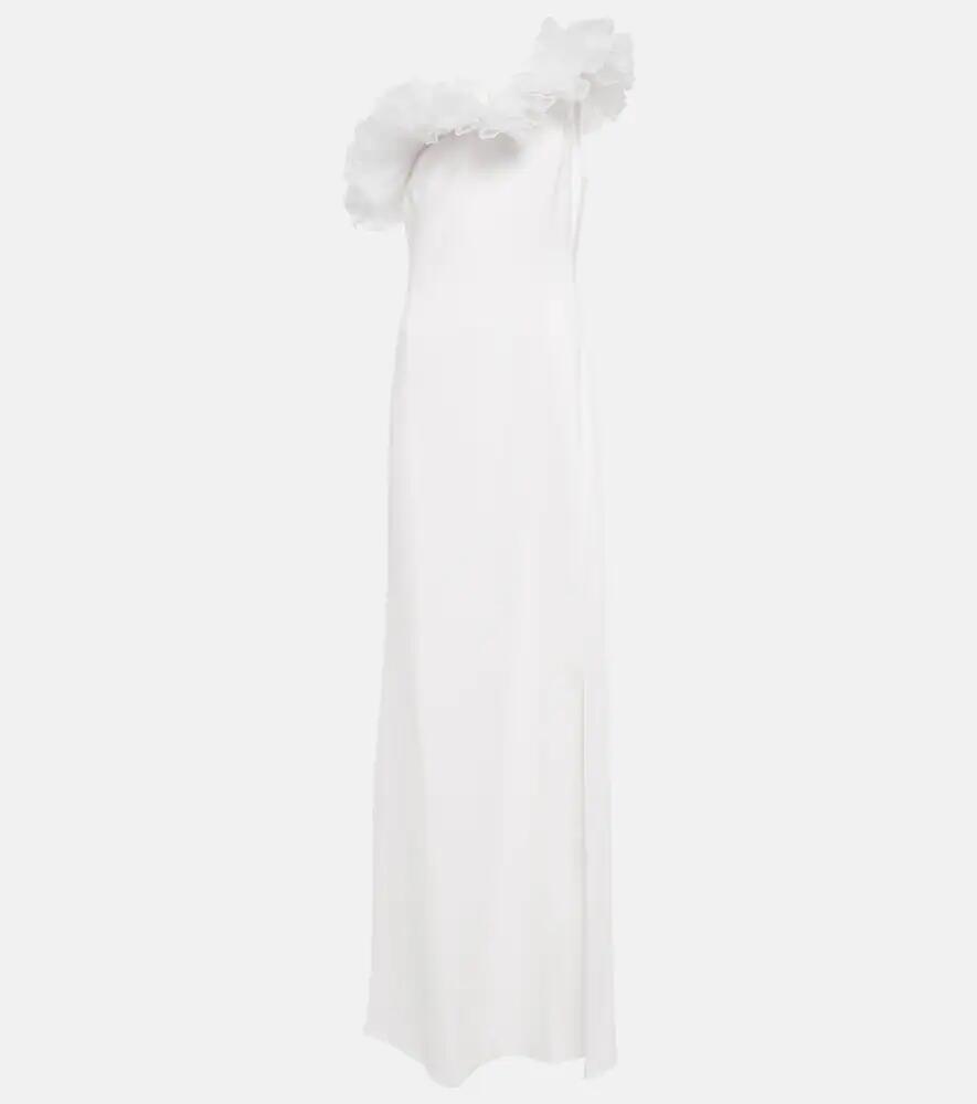 Giambattista Valli Tulle-trimmed asymmetric gown Cover