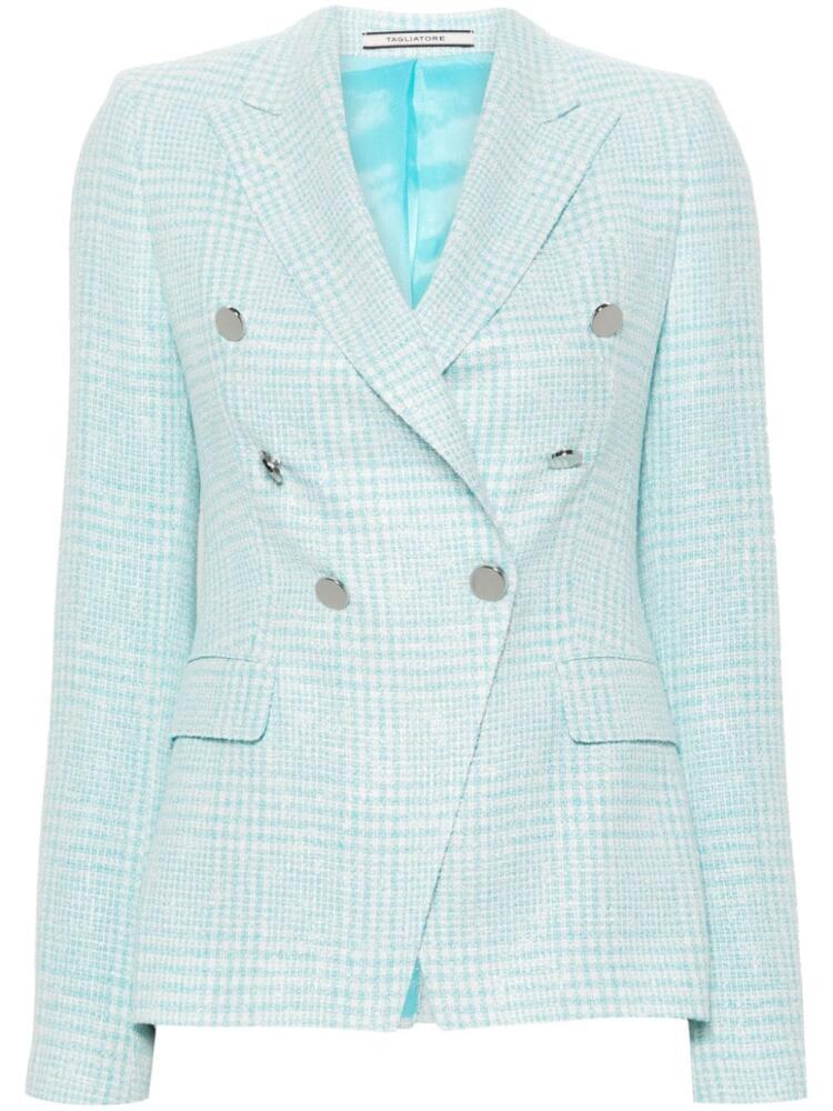 Tagliatore tartan single-breasted blazer - Blue Cover