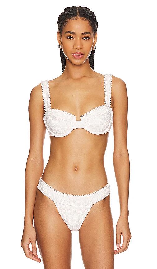 DEVON WINDSOR Palmer Bikini Top in Cream Cover