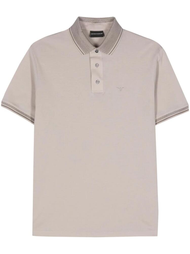 Emporio Armani cotton polo shirt - Neutrals Cover