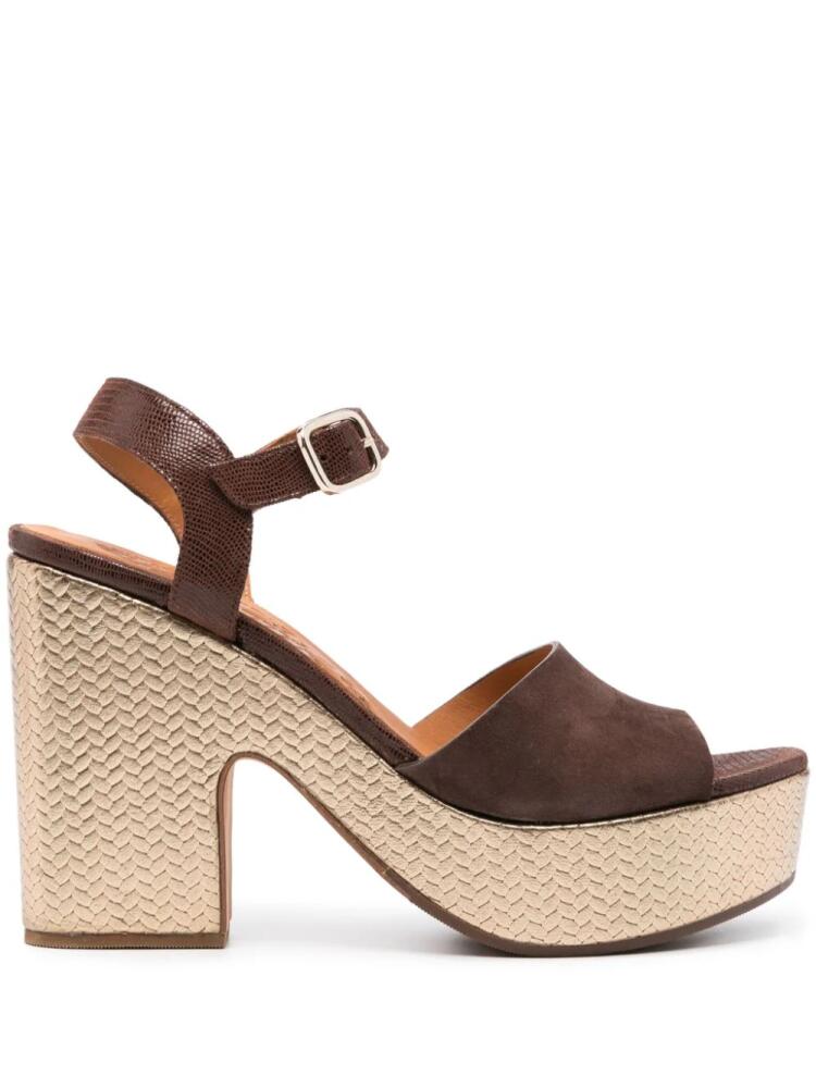 Chie Mihara Jerick suede platform sandals - Brown Cover