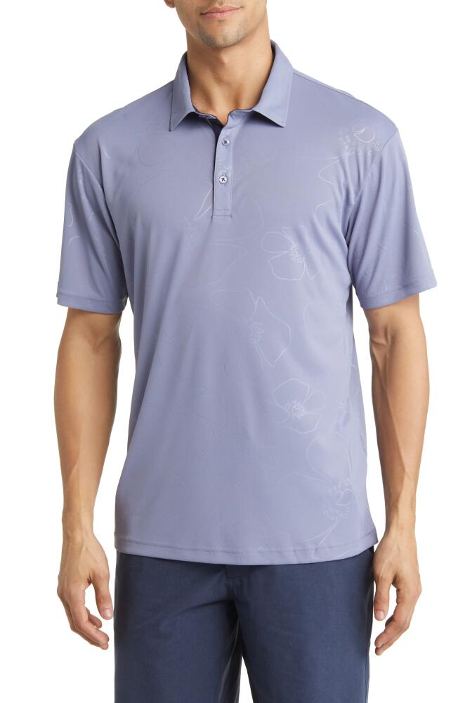 Swannies Anderson Floral Golf Polo in Granite-Navy Cover