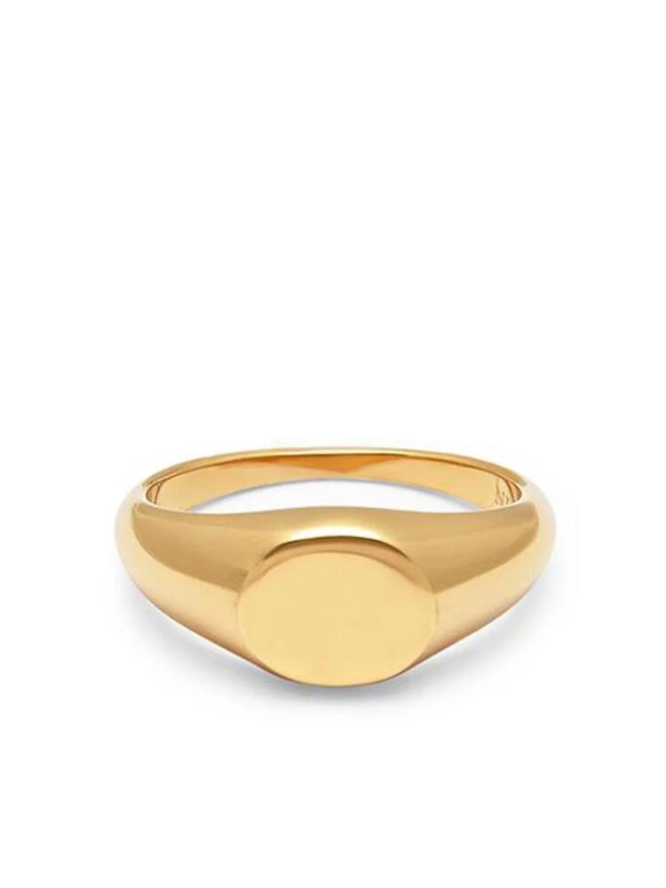 Nialaya Jewelry mini signet ring - Gold Cover