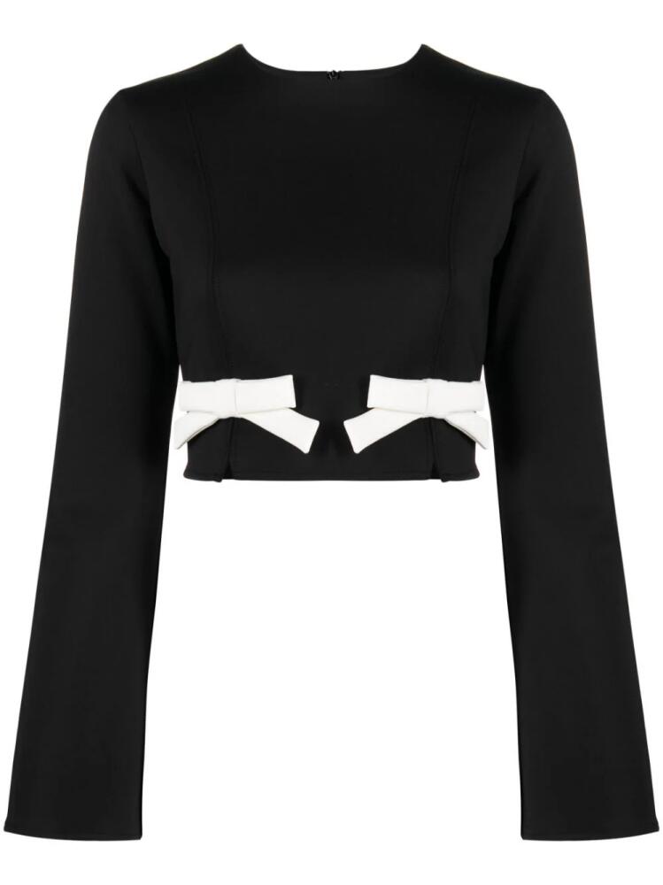 Viktor & Rolf bow-detail cropped top - Black Cover