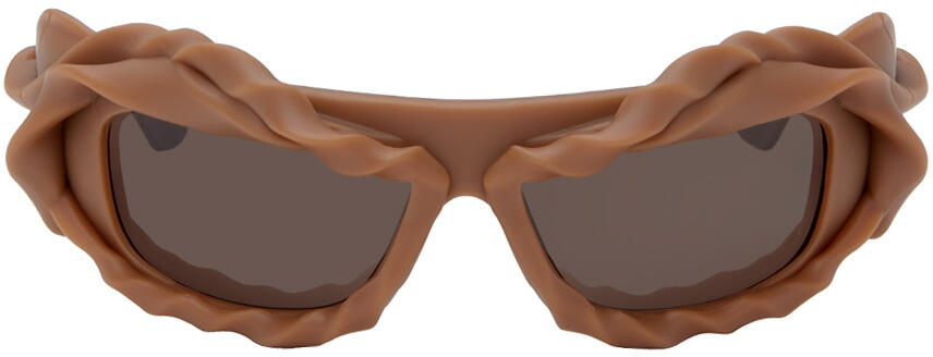 Ottolinger SSENSE Exclusive Brown Twisted Sunglasses Cover