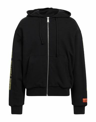 Heron Preston Man Sweatshirt Black Cotton, Elastane, Polyester Cover