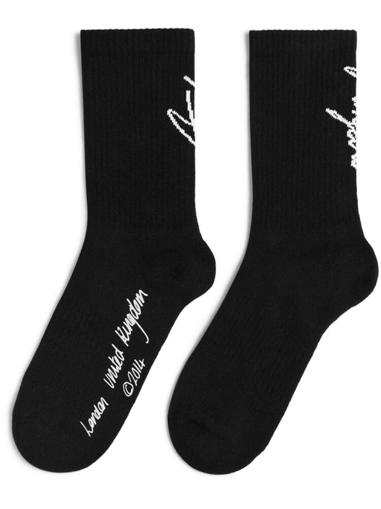 Axel Arigato Soho logo-jacquard socks - Black Cover