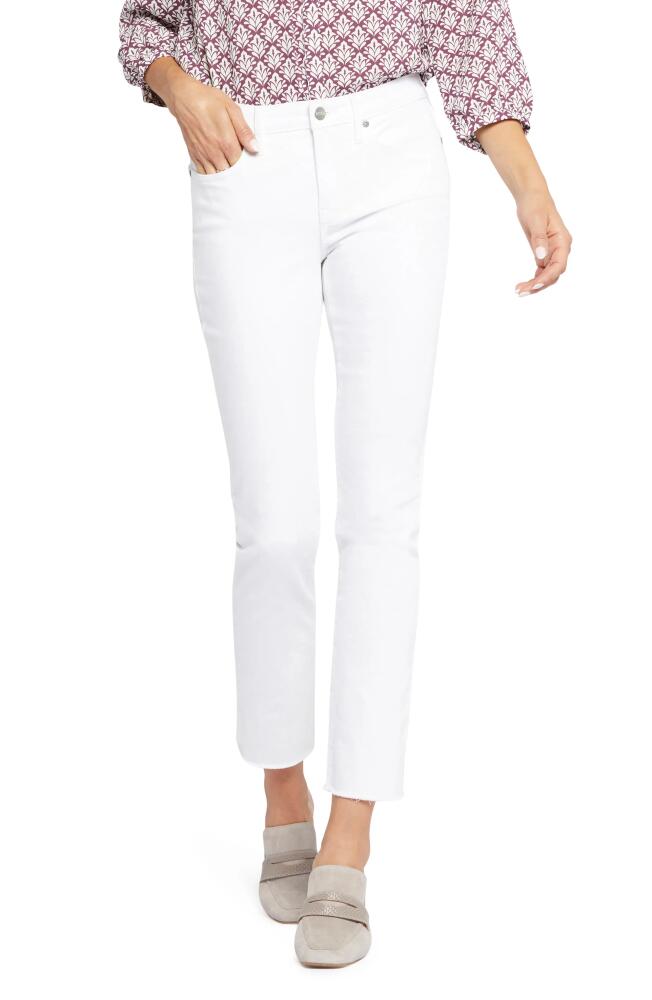 NYDJ Sheri Frayed Hem Slim Jeans in Optic White Cover