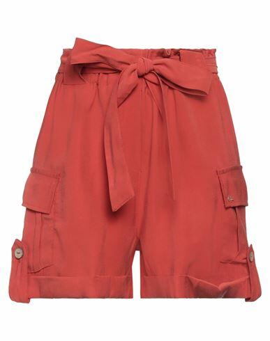 Yes Zee By Essenza Woman Shorts & Bermuda Shorts Rust Viscose, Polyester Cover