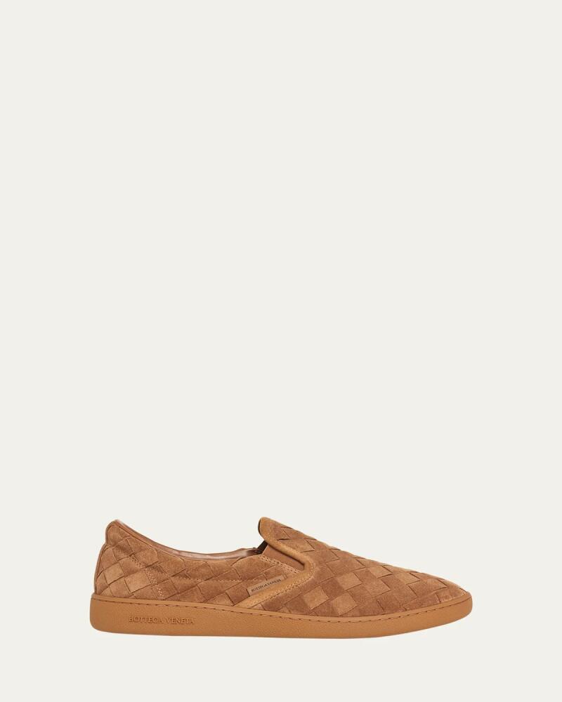 Bottega Veneta Sawyer Woven Suede Slip-On Sneakers Cover