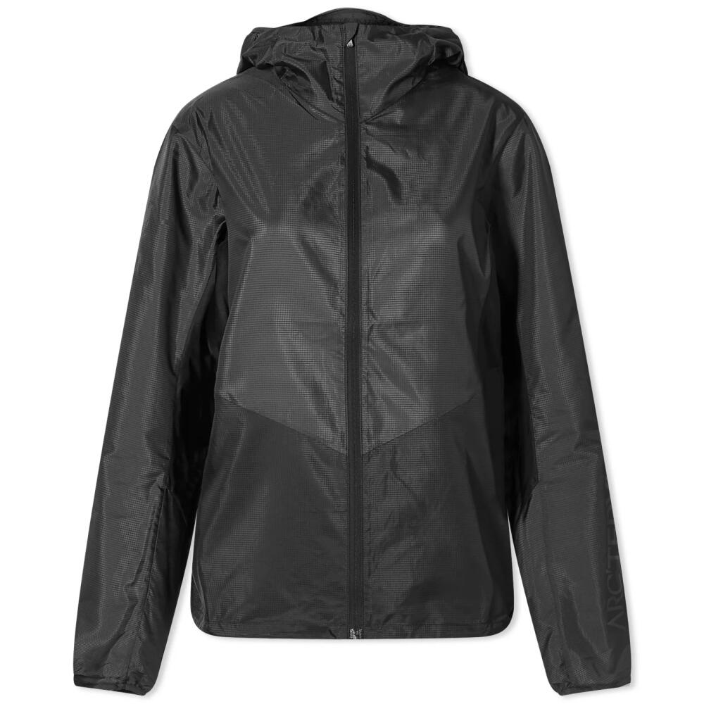 Arc'teryx Women's Norvan Windshell Hoodie Jacket in Black/Graphite Cover