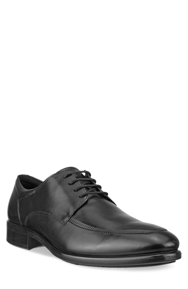 ECCO Citytray Apron Toe Derby in Black Cover