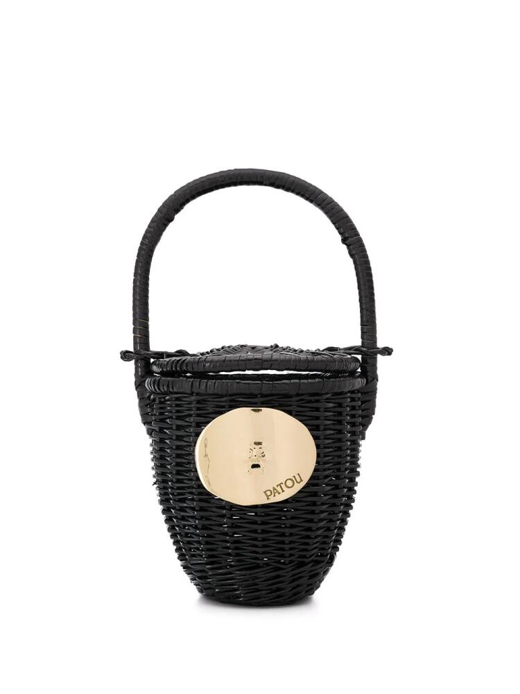 Patou wicker bucket bag - Black Cover