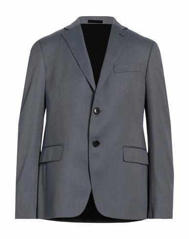 Lab. Pal Zileri Man Blazer Navy blue Wool, Polyamide Cover