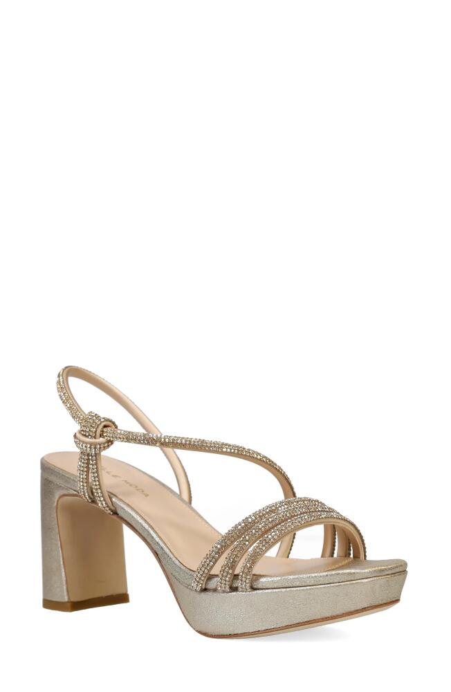 Pelle Moda Darine Slingback Platform Sandal in Platinum Gold Cover