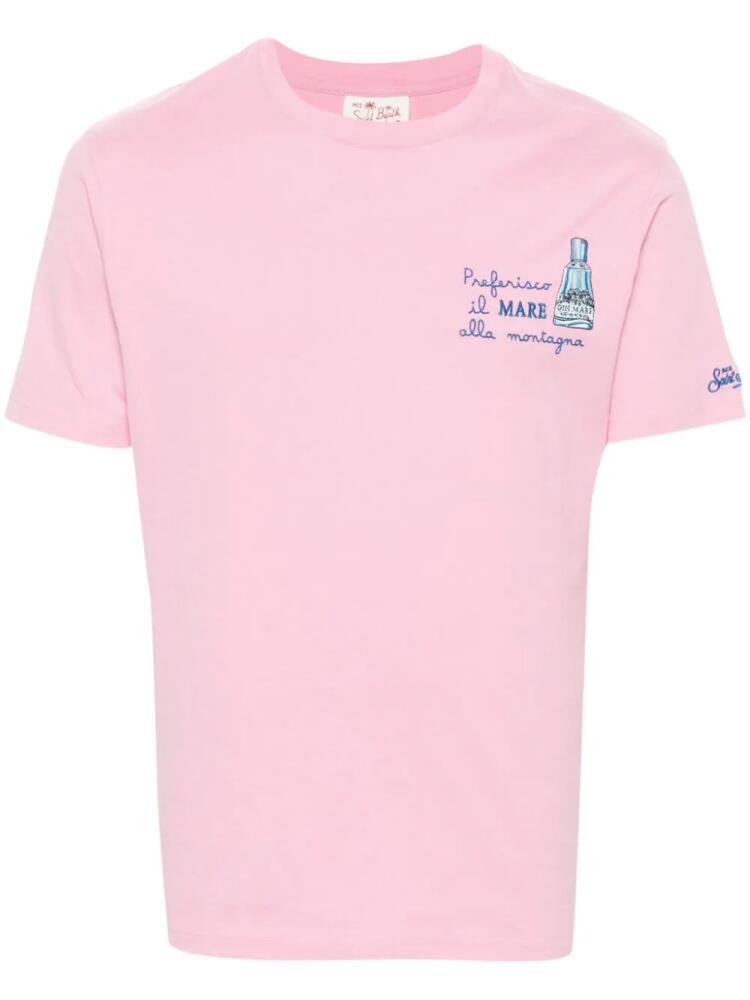 MC2 Saint Barth logo-embroidered cotton T-shirt - Pink Cover