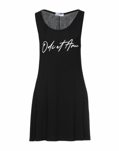 Odi Et Amo Woman Mini dress Black Cotton Cover