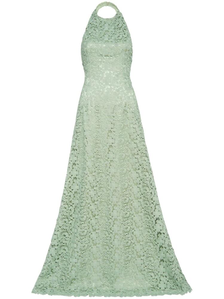 Markarian Sahara crocheted-lace halterneck gown - Green Cover