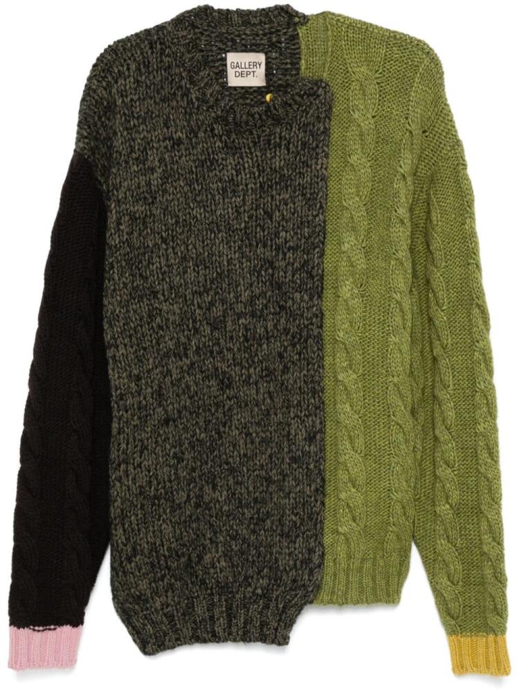 GALLERY DEPT. colourblock sweater - Green Cover