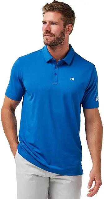 TravisMathew Los Angeles Dodgers Club Rules Polo (Classic Blue) Men's Short Sleeve Knit Cover