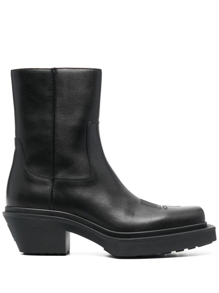 VTMNTS square-toe leather cowboy boots - Black Cover