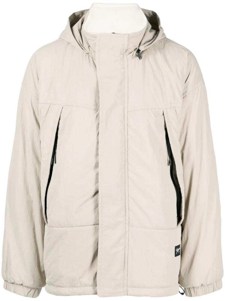 FIVE CM concealed-fastening hooded jacket - Neutrals Cover