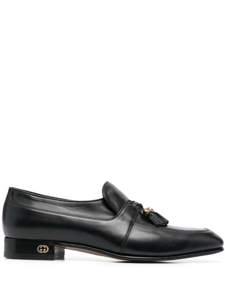 Gucci tassel-trim leather loafers - Black Cover