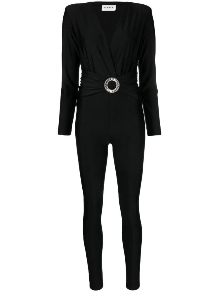 P.A.R.O.S.H. Narrow V-neck jumpsuit - Black Cover