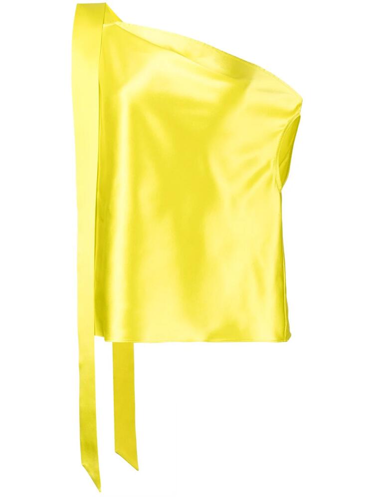 Michelle Mason silk off the shoulder top - Yellow Cover