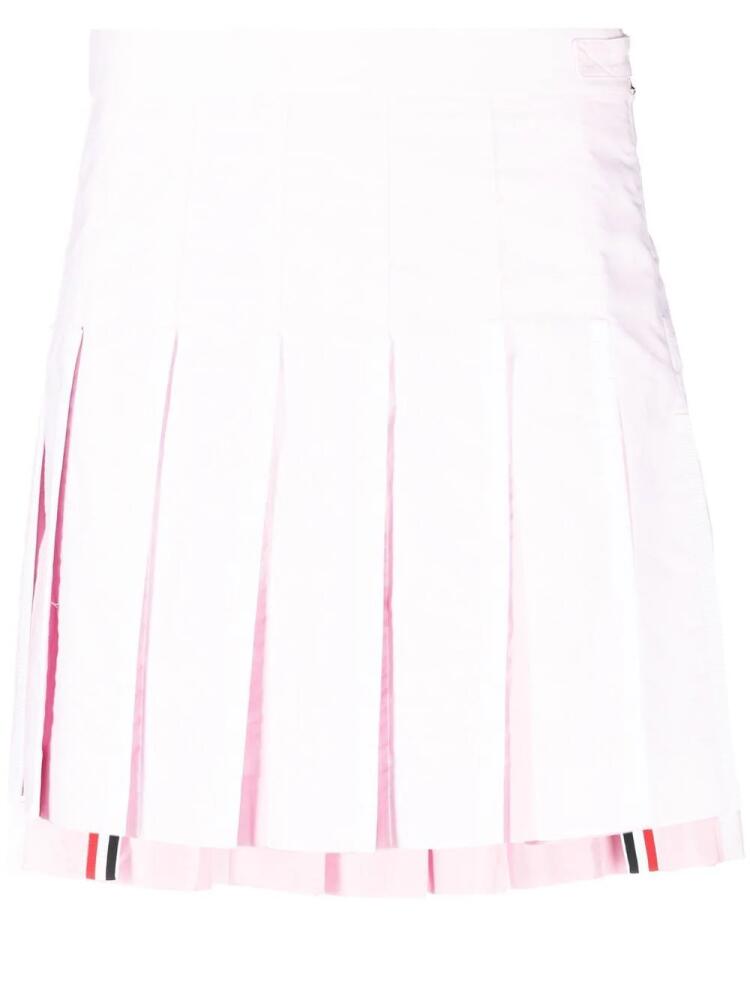 Thom Browne pleated cotton miniskirt - Pink Cover