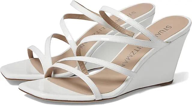 Stuart Weitzman Strapeze 85 Wedge (White) Women's Shoes Cover