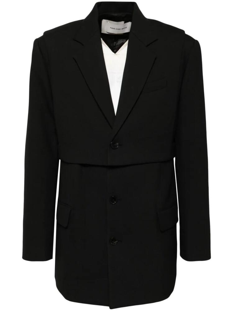 Feng Chen Wang layered blazer - Black Cover