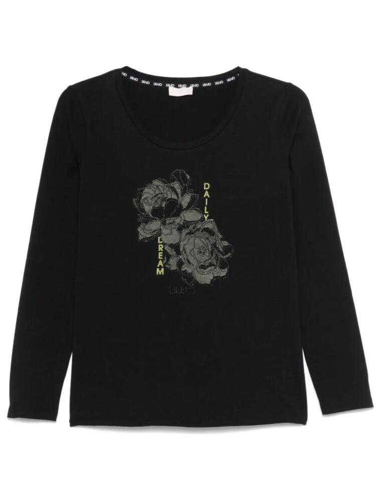 LIU JO appliqué T-shirt - Black Cover