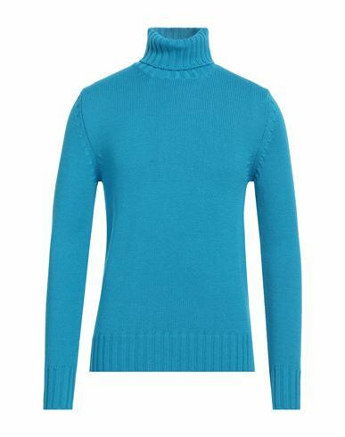 Capsule Knit Man Turtleneck Azure Merino Wool Cover