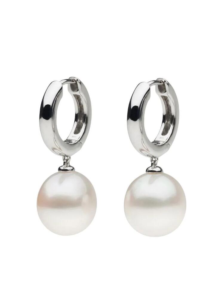 AUTORE MODA 10kt white gold Gigi pearl drop earrings - Silver Cover