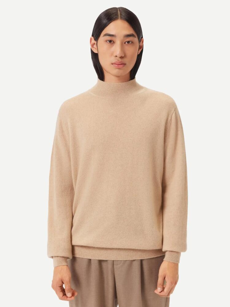 Gobi Cashmere High Neck Sweater in Beige Cover