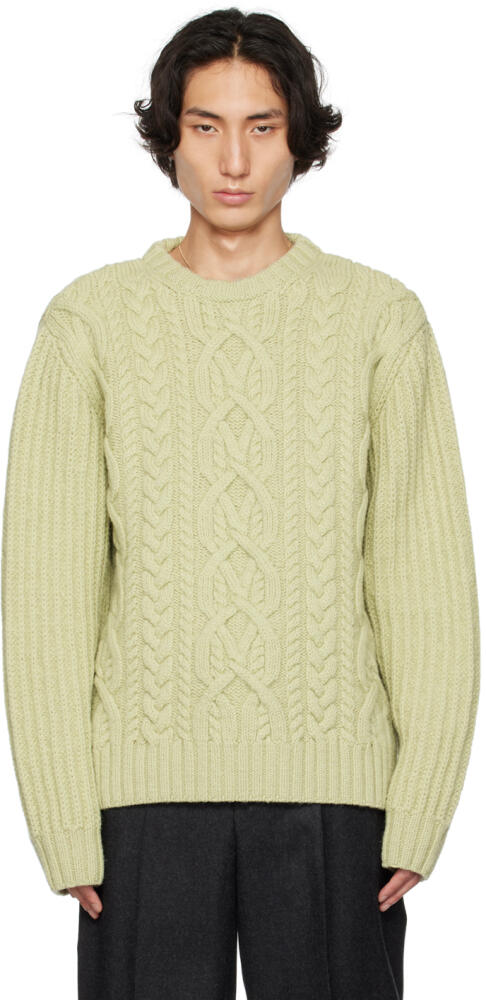 Dries Van Noten Green Crewneck Sweater Cover